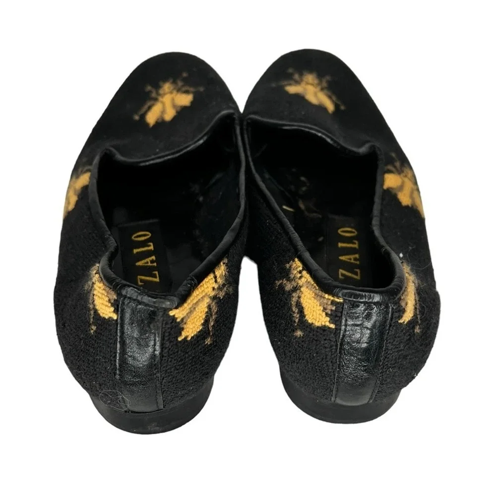 Vintage Zalo Black Tapestry Bee Flats‎